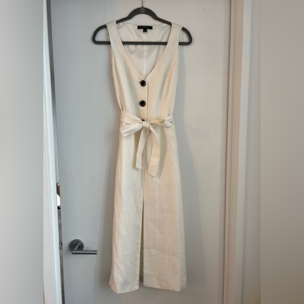 Lafayette 148 white midi dress 6